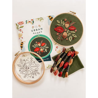 Fall embroidery kit with all supplies included