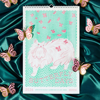 Butterfly Days 2026 Risograph Calendar