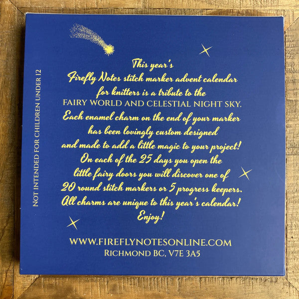 Back of Stitch Marker Advent Calendar