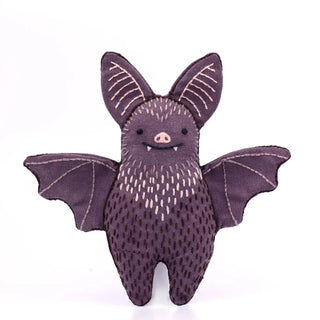 Bat embroidery kit from Kiriki Press full body photo