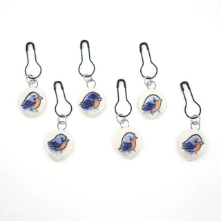 Blue Bird Stitch Marker Set - Pin Verson