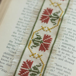 Folk Fabric Sampler Bookmarks Cross Stitch Kit