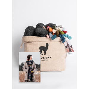 Brooklyn Crochet Wrap Kit in Blue Sky Fibers Woolstok Light