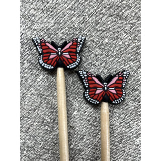 Butterfly Stitch Stoppers - Red & Pink