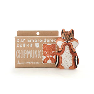 Chipmunk embroidery kit 