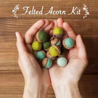 Felted Acorn Kit - Wet Felting