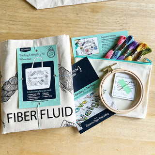 Fiber Fluid Tote Bag Embroidery Kit