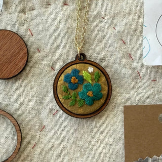 Flowers Necklace Embroidery Kit