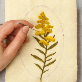Goldenrod Wall Hanging - Needle Felting Kit