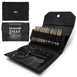 Lykke Driftwood 5" Interchangeable Circular Needle Set in Black Denim