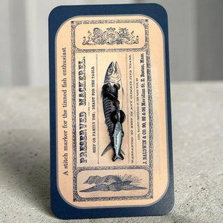 Mackerel Enamel Stitch Marker - Removable