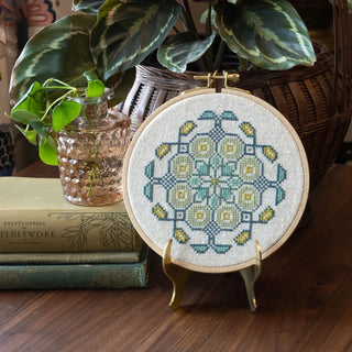 Mediterranean Medallion Celadon Cross Stitch Kit