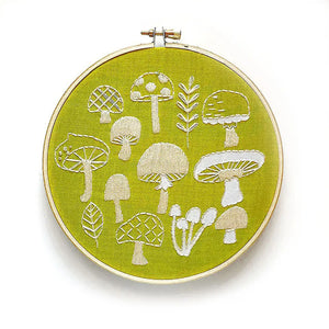Mushroom embroidery kit