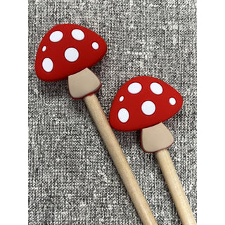 Mushroom Stitch Stoppers - Red