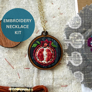 Pomegranate Necklace Embroidery Kit