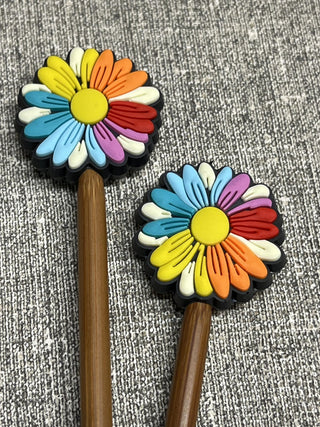 Rainbow Petal Daisy Stitch Stoppers