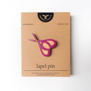 Scissor Wood Pin