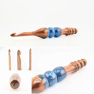 Rosewood Resin Crochet Hook