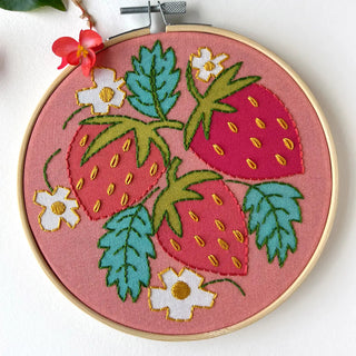 Strawberries Embroidery Kit - The Craftivist