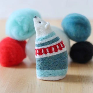 Sweater Bear Needle Felting Kit
