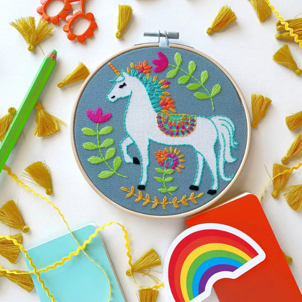 Unicorn embroidery kit