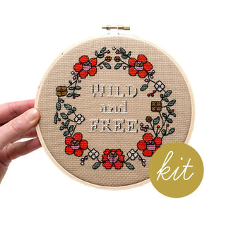 Wild and Free Cross Stitch Kit from Junebug and Darlin