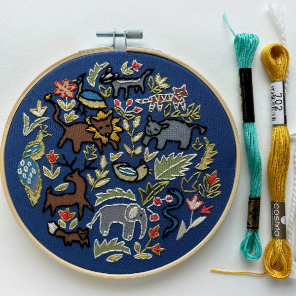Wildlife embroidery kit