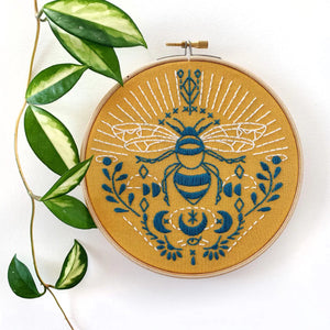 Bee embroidery kit