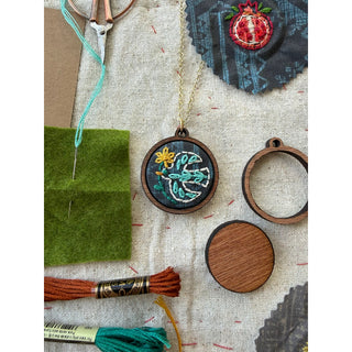 Bird Necklace Embroidery Kit