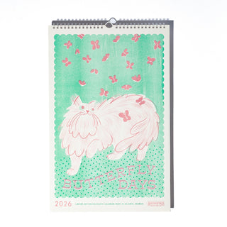 Butterfly Days 2026 Risograph Calendar