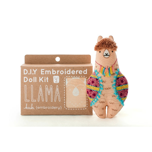 Llama embroidery sewing kit