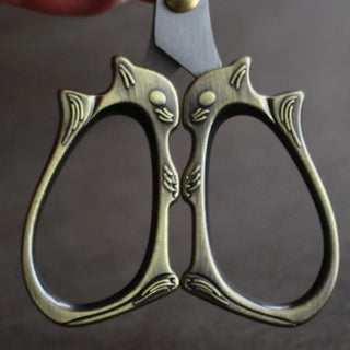 squirrel scissors close up of handle
