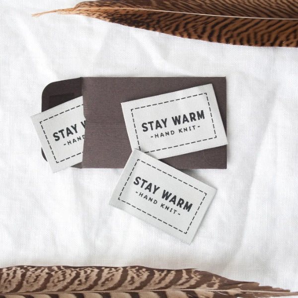 Stay Warm Woven Labels