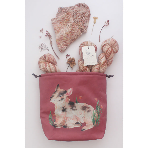 Blue Rabbit House Alma the Lamb Project Bag | 100% Organic Cotton