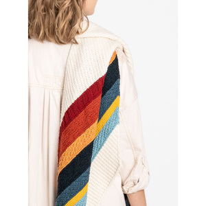 detail of the gresham wrap shaw showing stitch patterns