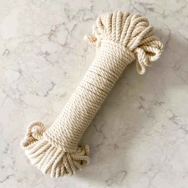 crochet rope basket in natural