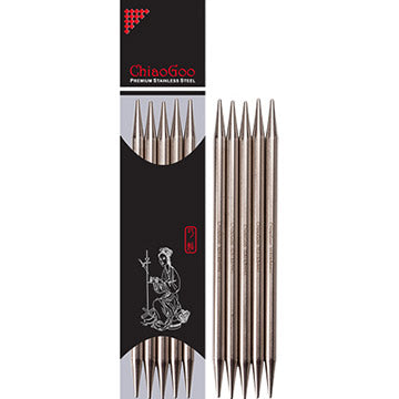 ChiaoGoo 8" Stainless Steel Double Pointed Needles-The Craftivist Atlanta