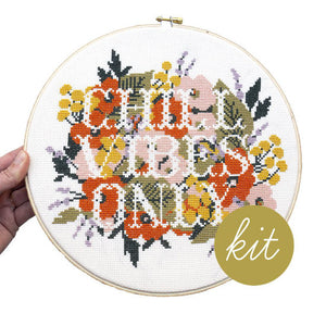 Chill Vibes Only Cross Stitch Kit