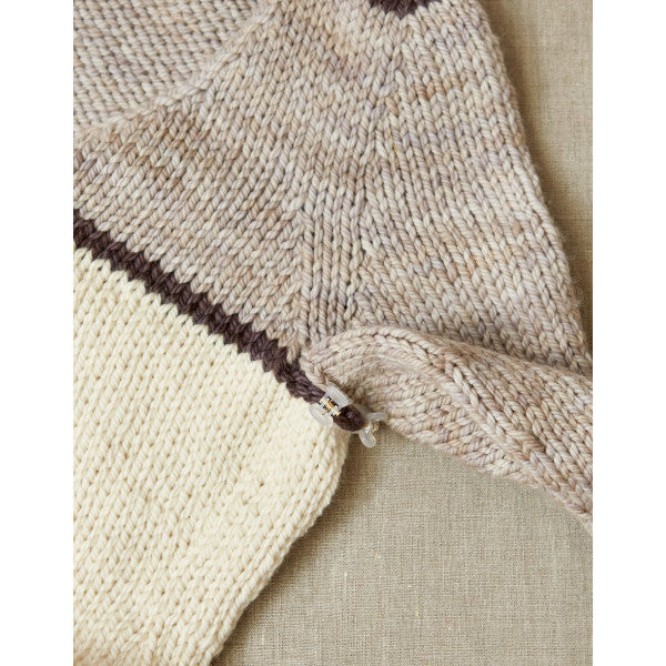 cocoknits claw clips on a sweater