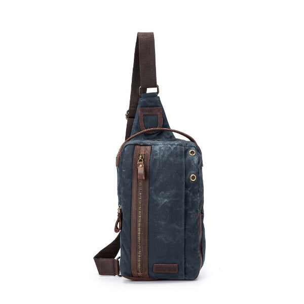Della Q mini messenger bag in blue