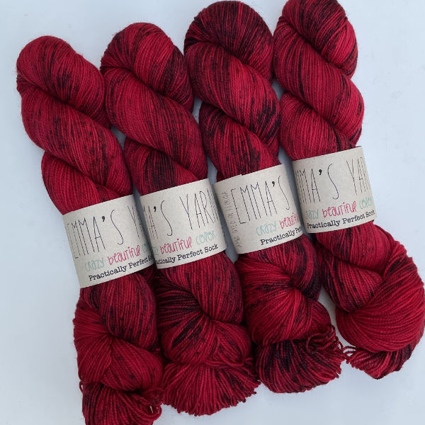 Emma's Yarn Practically Perfect Sock Yarn in Floor is Lava