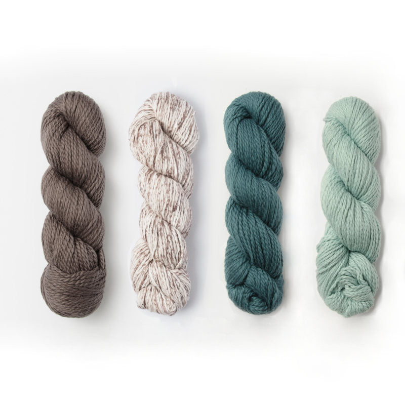 hanks of organic cotton yarn from Blue Sky Fibers