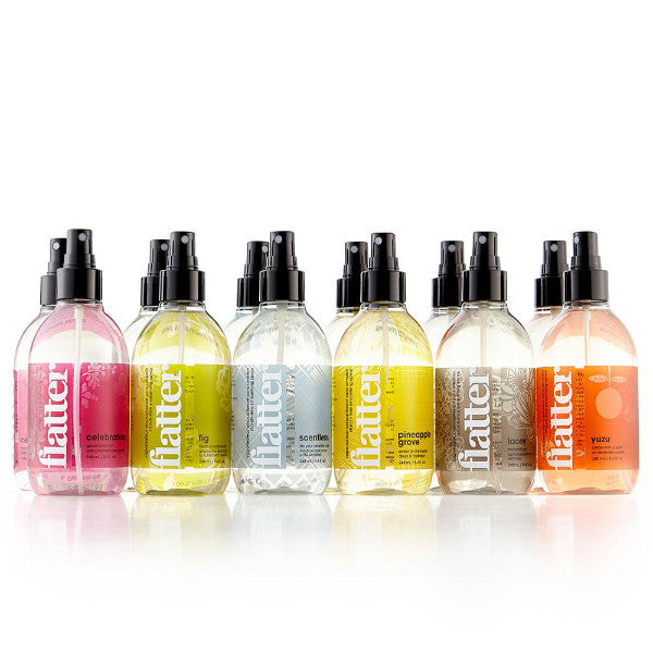 Soak flatter spray in assorted scents