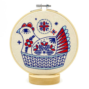 French Hen embroidery kit