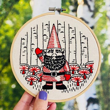 Gnome Embroidery Kit