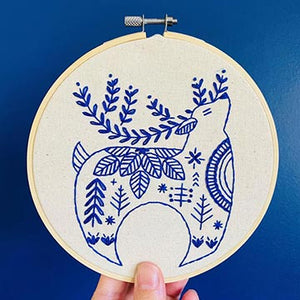 Holiday Hygge Reindeer Embroidery Kit