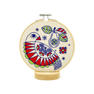 Christmas Partridge Embroidery Kit