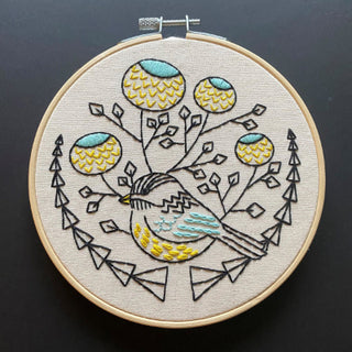 Chickadee Embroidery Sampler
