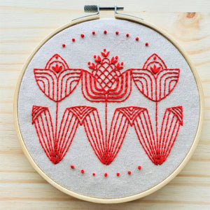 Tulips in a Row Embroidery Kit