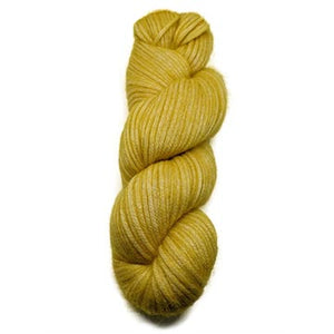 a hank of Illimani Amelie yarn in Mustard